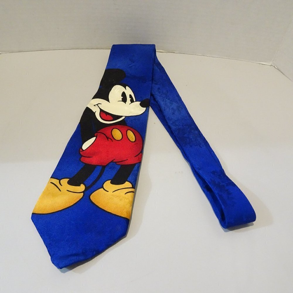 MICKEY MOUSE Blue Men's Tie Vintage Silk Disney Store
